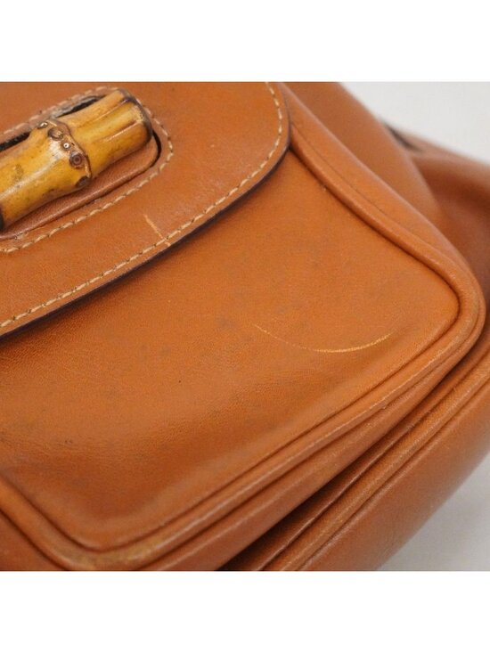 Gucci Backpack Bamboo 003 Leather Brown Gold main image 5